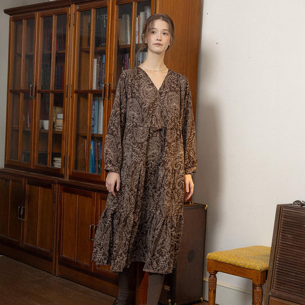 Peulaudeumali Pm_Winter Garden Dress_Brown