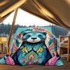 1pc Otter Mandala Art Outdoor Blanket, Soft And Comfortable Blanket, Casual Warm Outdoor Blanket, Good Birthday Gift yy251201183