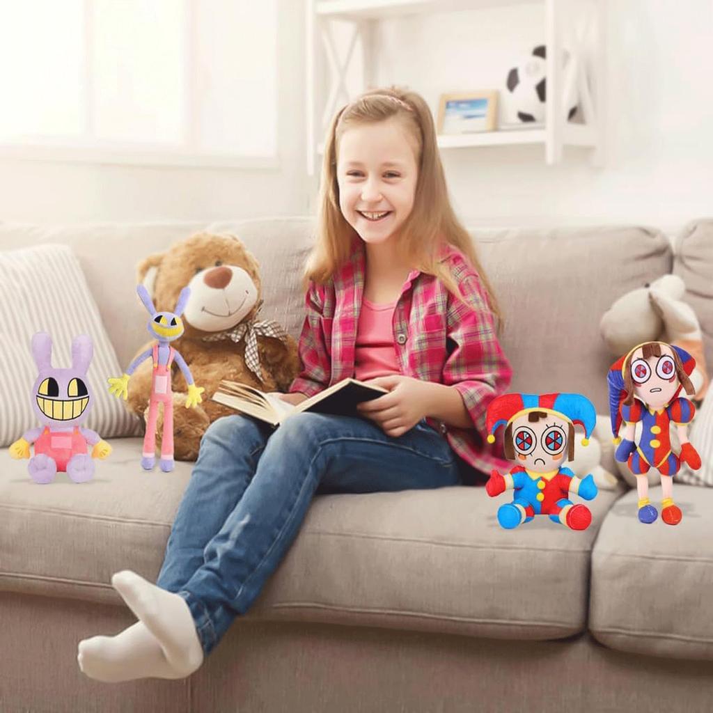 [TOUFEIYUAN] Fantastisk Digital Circus Plysjdukke Leke Digital Circus Klovnedukke Plysjleke for Barn Gutter Jenter Bursdag, Halloween, Julegavesett av