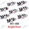 3D Auto Voorgrille Badge Embleem Gesp Voor BMW M Logo M1 M2 M3 M4 M5 M6 F39 F10 F30 G11 F48 G07 G86 G80 G60 E60 E46 G01 E84 E83