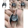 Ghost Wings Retro Faux Crystal Necklace With Alloy Pendant For Fashionconscious Men Women