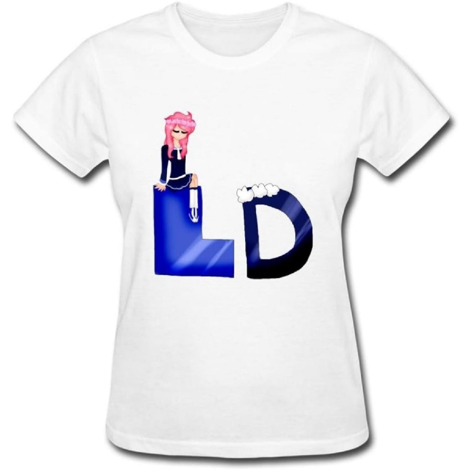 Kingdiny Women s LDShadowLady LD Logo T Shirt XXXXXL белый