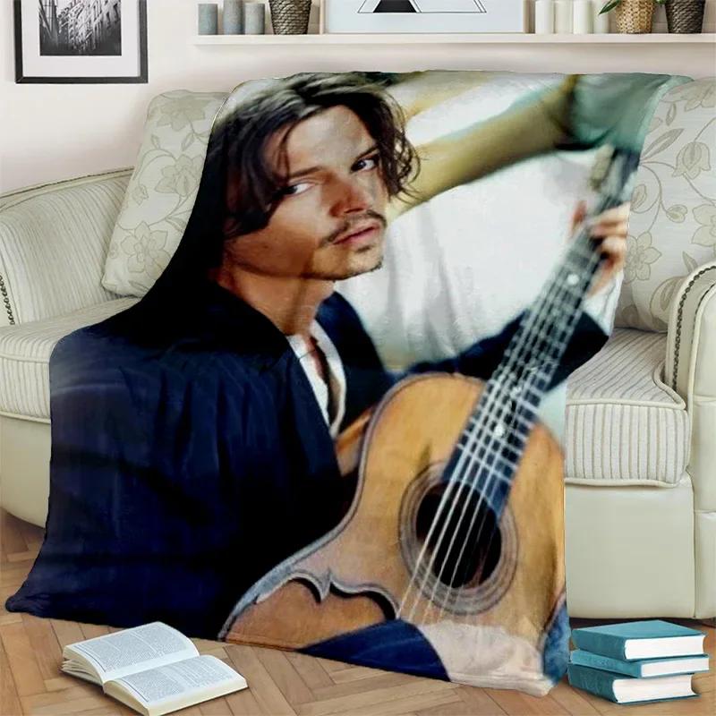 Deka série 3D tisku Johnny Depp, Měkká přehozová deka pro domácnost Ložnici Postel Pohovku Piknik Cestování Kancelář Krycí deka na odpočinek Děti