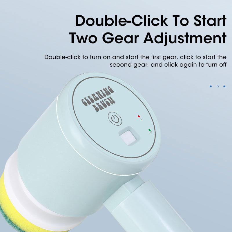 Home Electric Cleaning Brush Multifunctional 3-in-1 Foldable Rechargeable Rotary Scrubber Kitchen Toilet Balcony Cleaning Tool