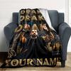 Name Custom Drake Print Flannel Blanket High Quality Warm Comfortable Cover for All Seasons Perfect for Gifts Home Decor