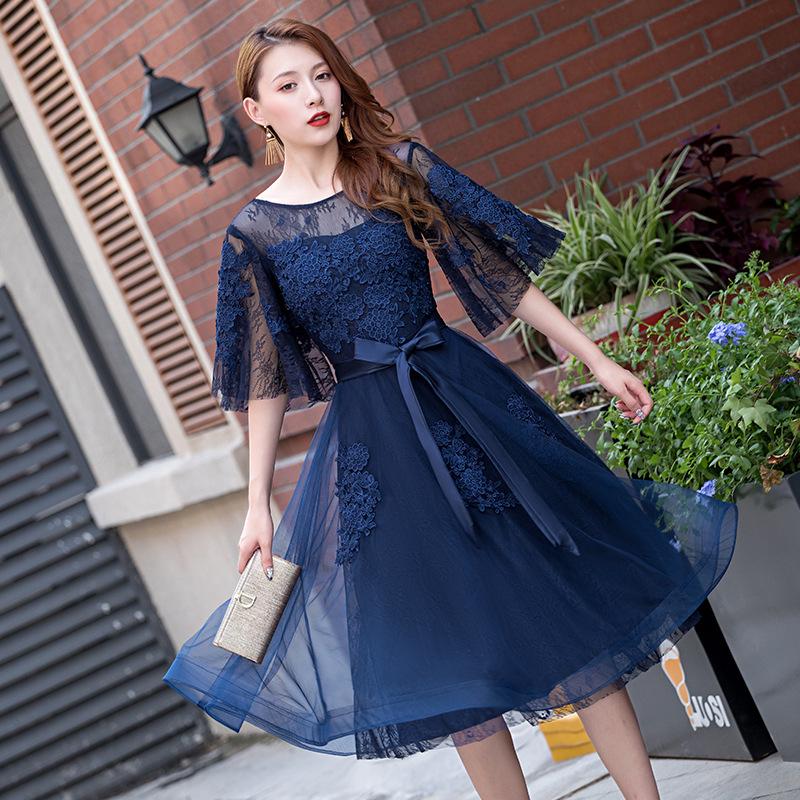 Evening dress New spring multi-color medium and long student party bridesmaid dress Skinny dress
