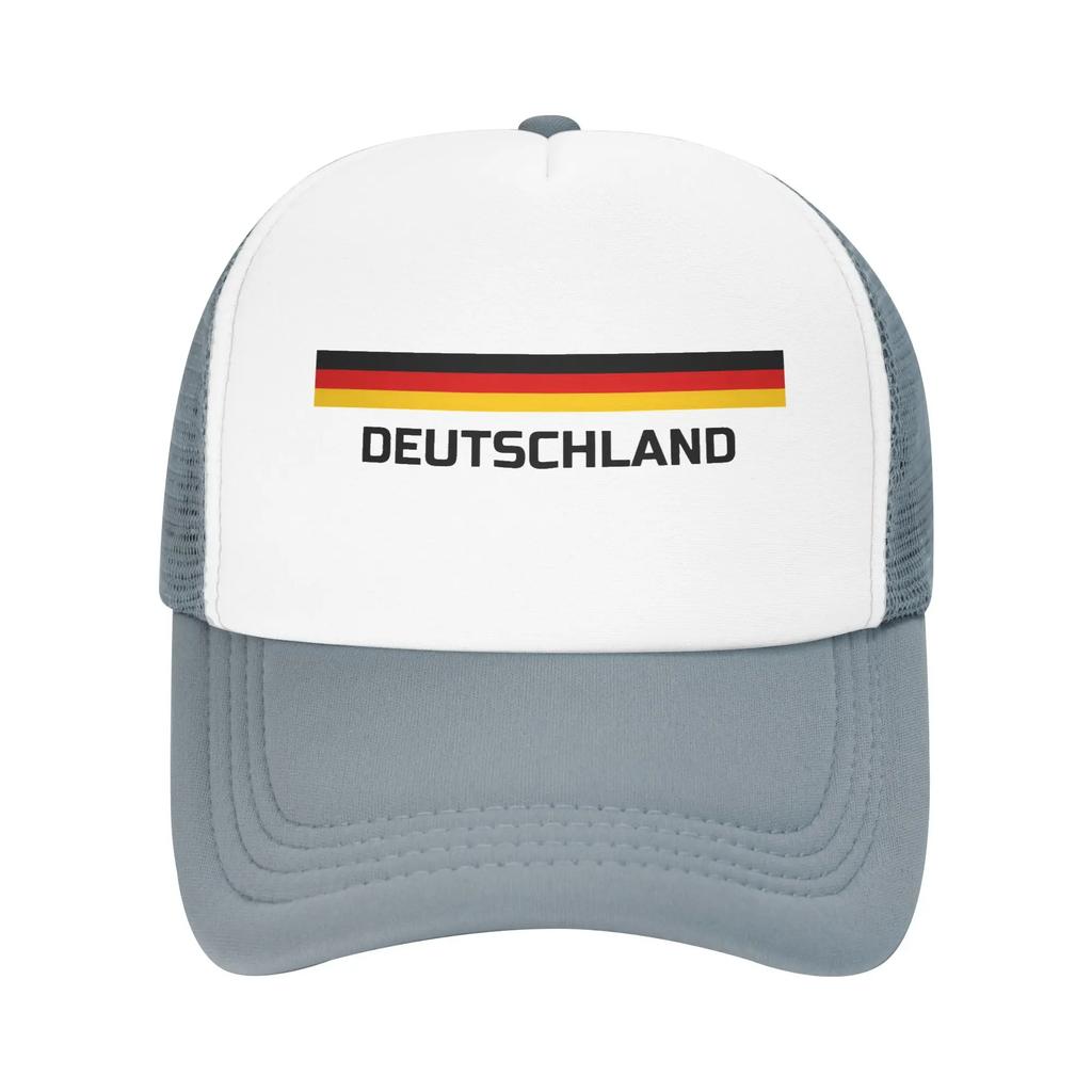 Sommer Atmungsaktiv Deutschland Flagge Deutschland Fußball Netz Golf Hut Kappen Unisex Verstellbar Schaumstoff Trucker Hüte Für Freizeitkleidung