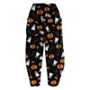 Women's Fashion Elastic Waist Loose Halloween Printed Home Casual Straight Leg Pants With Pockets