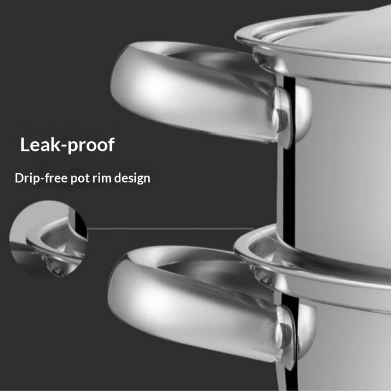 Stainless Steel Single/Double-Layer Steamer Basket Strainer Pot Steaming Grid Thickened Generic Food Steam Rack Home Cooking