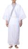 Long Undergarment for Made of with for Men White with Gray [KYOETSU] Summer, Silk, Washable, Half-collar, (M, Collar)