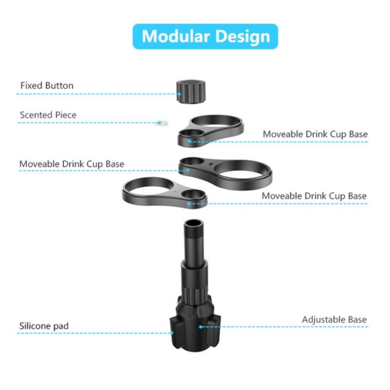 For Multi-functional Car Mug Holder Modified Coaster Car with Cup Holder Drink Holder ABS Material