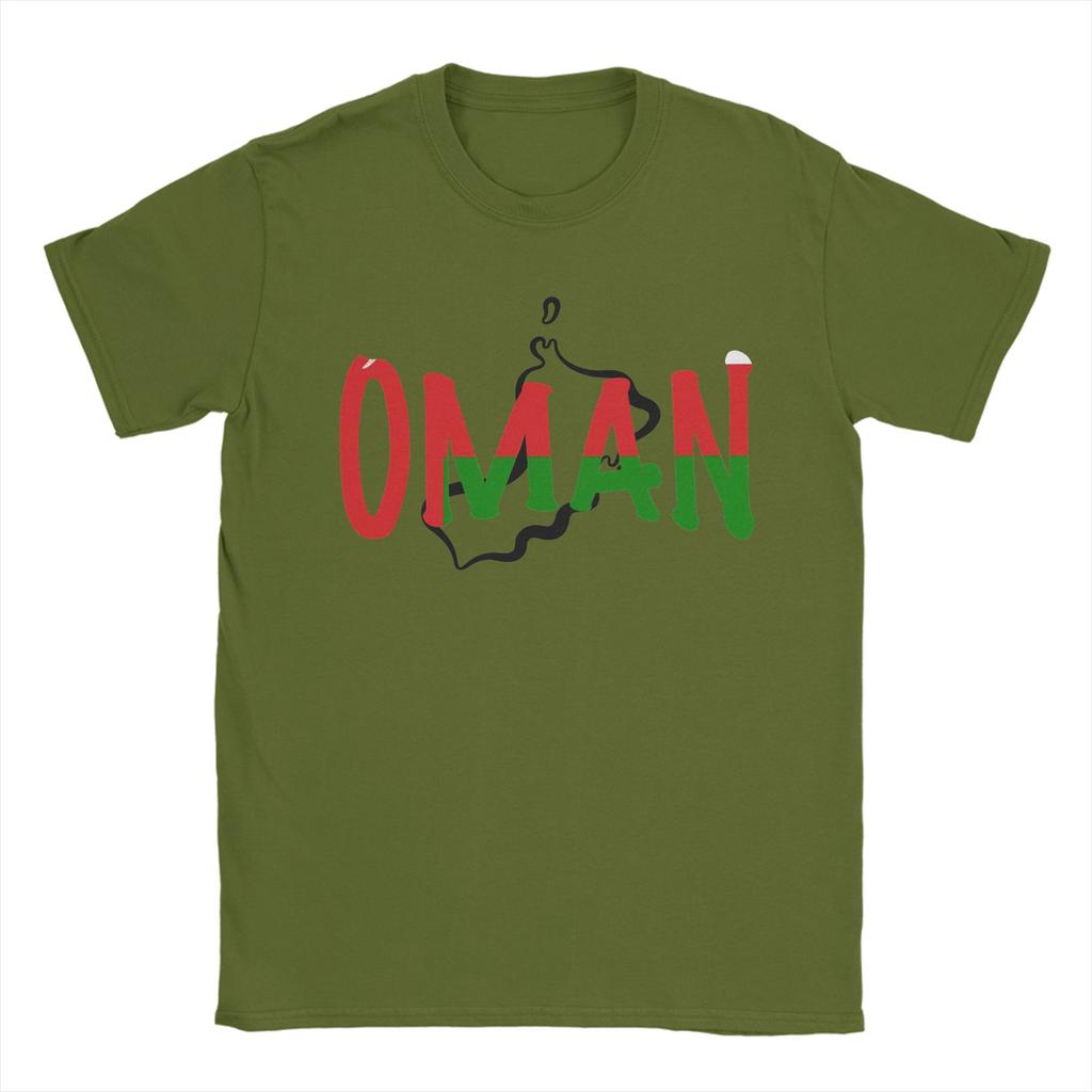 Oman Flag  T Shirt for Men 100 Cotton Vintage TShirts O Neck  Tee Shirt Short Sleeve Tops Plus Size