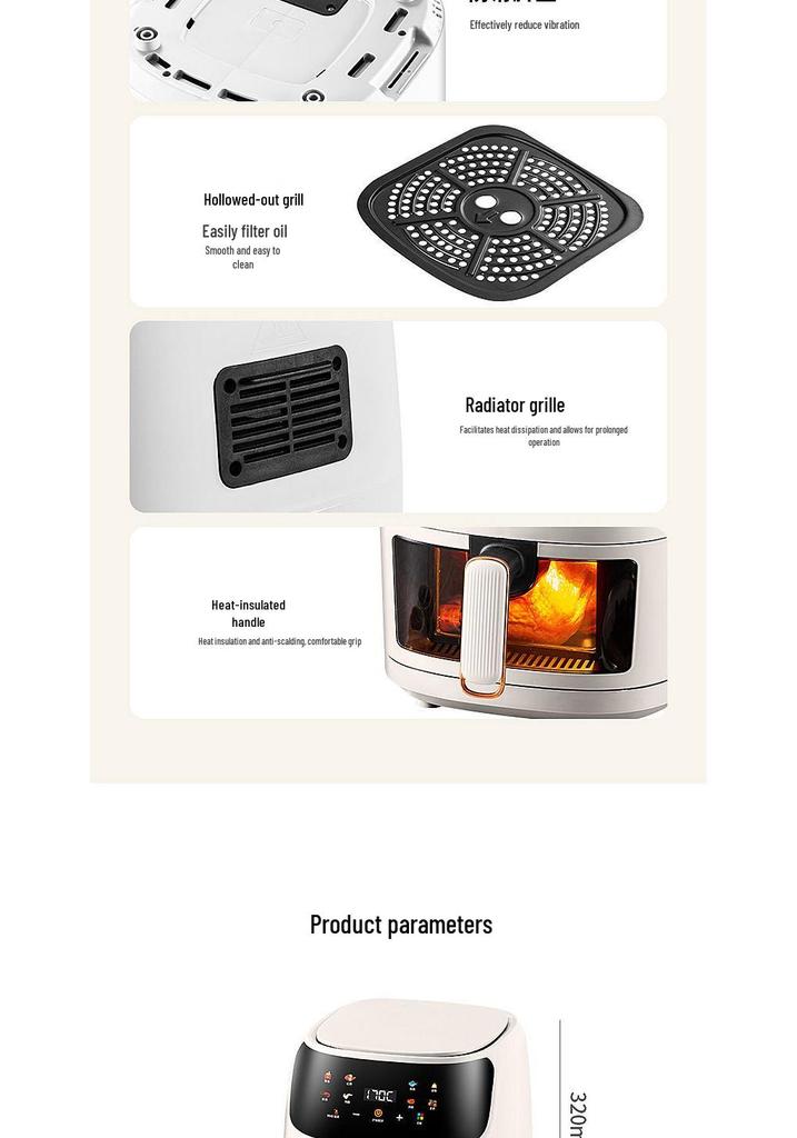 Multifunctional Large Capacity Electric Air Fryer French Fry Maker