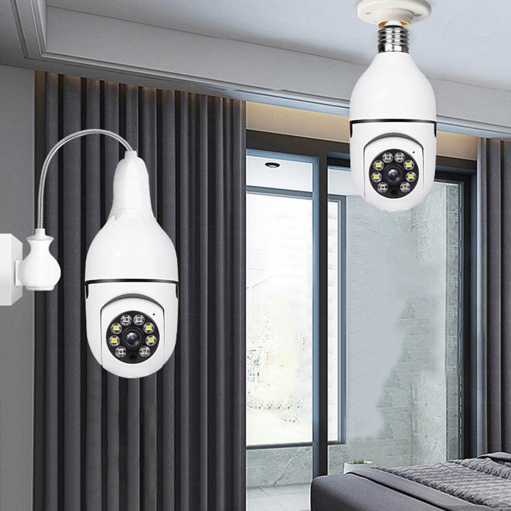 Bulb Camera HD Wireless Motion Detection Alarm Night Vision Clear Images WiFi E27 Socket Camera for