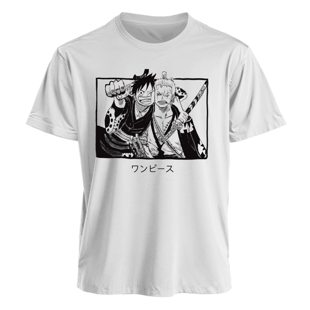 One Piece 2026 New Hot Straw Hat Luffy Unisex Tshirt Summer New Anime Doublesided Printed Casual Parentchild Shirt