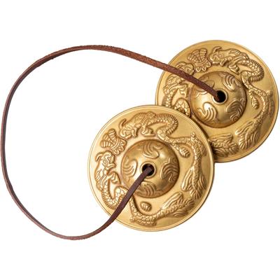 DANNY LIB Dragon Cymbal, Premium Twin Dragon Design, Copper, for Purification, Yoga, Meditation, and Tibetan Buddhist Ritual Implements (Dragon)