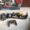Remote Control Children's Alloy Truck with Music: Double-decker Transport, Openable Doors, Container, Oil Tank, Freight Toy.