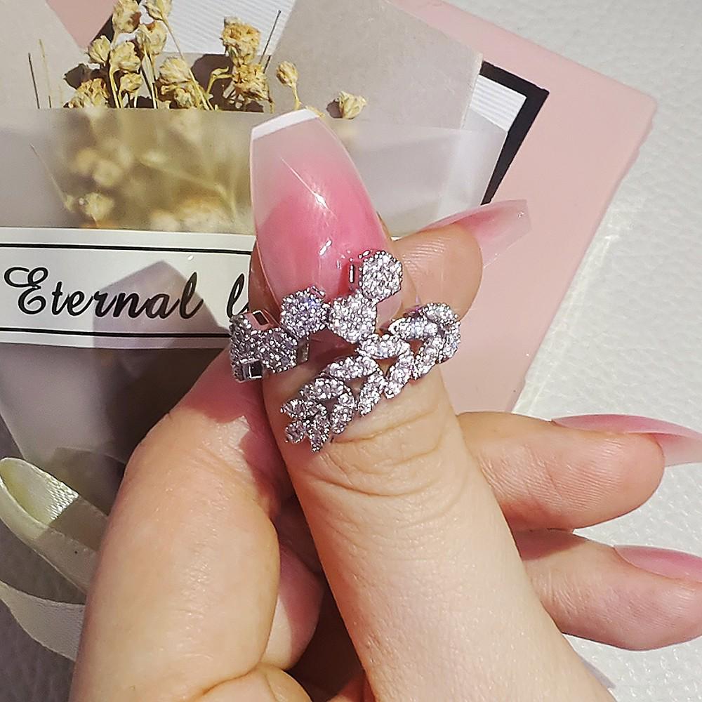 

Женское кольцо необычного дизайна - Европейский и американский стиль, Модель r7888 Adjustable Open белый