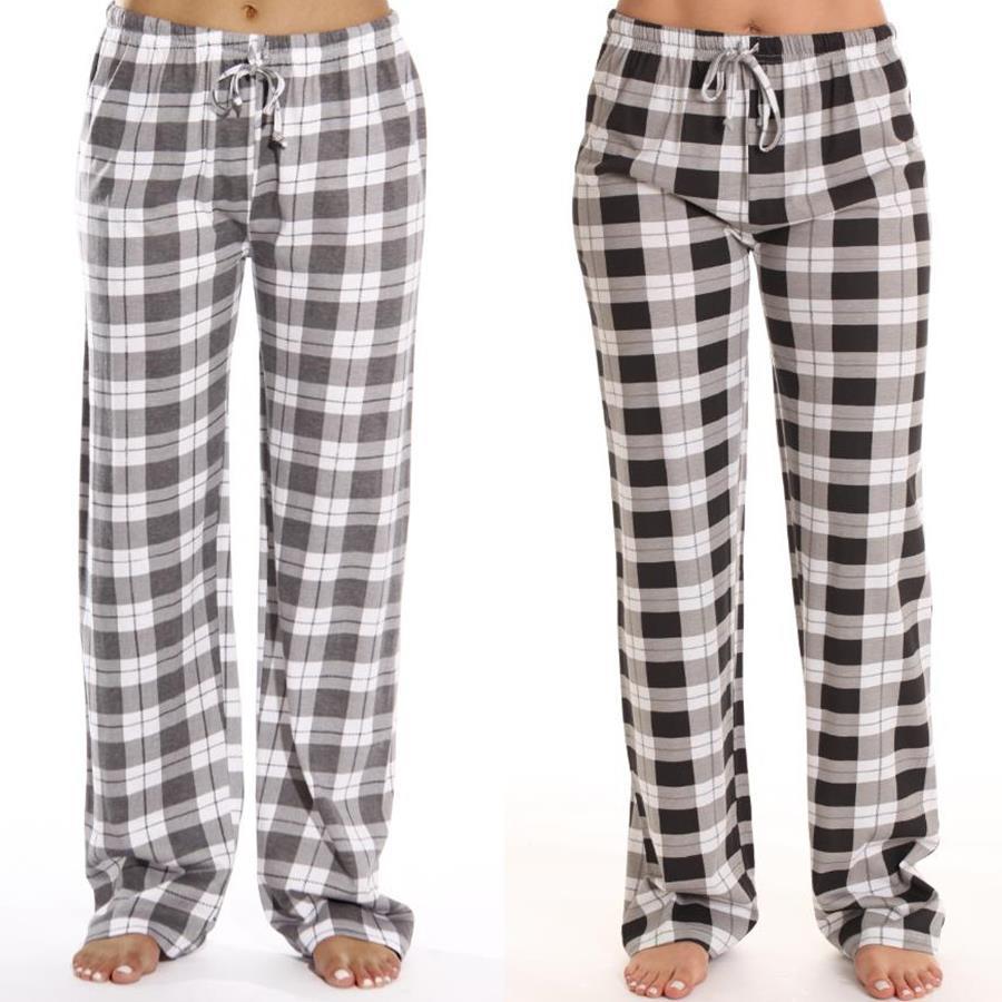Spring/Autumn Women's Clothing Classic Plaid Home Leisure Long Pants Loose Women's Pants