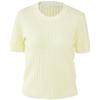Yalida Thin Fake Two Round Neck Twisted Flower Short-Sleeved Knitted Sweater