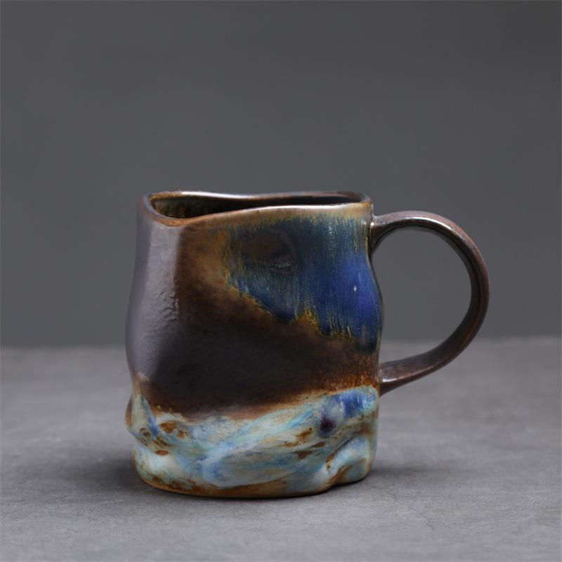 Zhai Jifeng Ceramic Cup Special-Shaped Creative Irregular Water Cup Supply Kiln Change High Value Coffee Cup