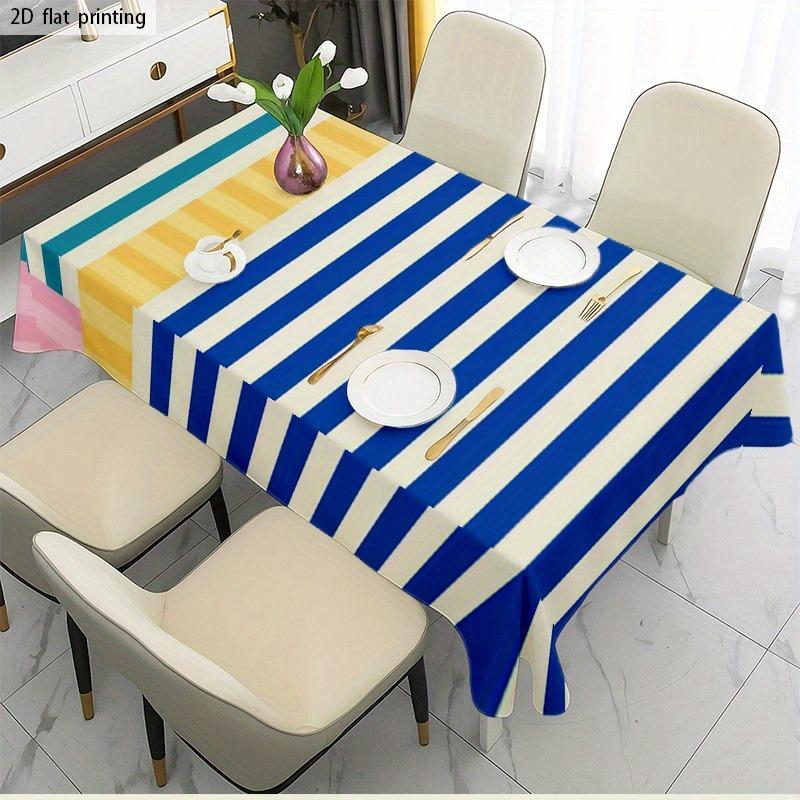 1pc Soft, Fashionable and Beautiful 2D Flat Tablecloth, Machine Washable and Easy To Cleanzyc
