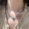 Dopamine Ethnic Retro Beaded Colorful Pearl Choker Necklace - Niche High-End Fashion