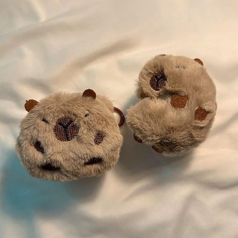 2 Pcs Cute Cartoon Plush Capybara Doll Car Hook Creative Multi-Functional Decoration Car Hook Storage Hook Car Seat Back Hook