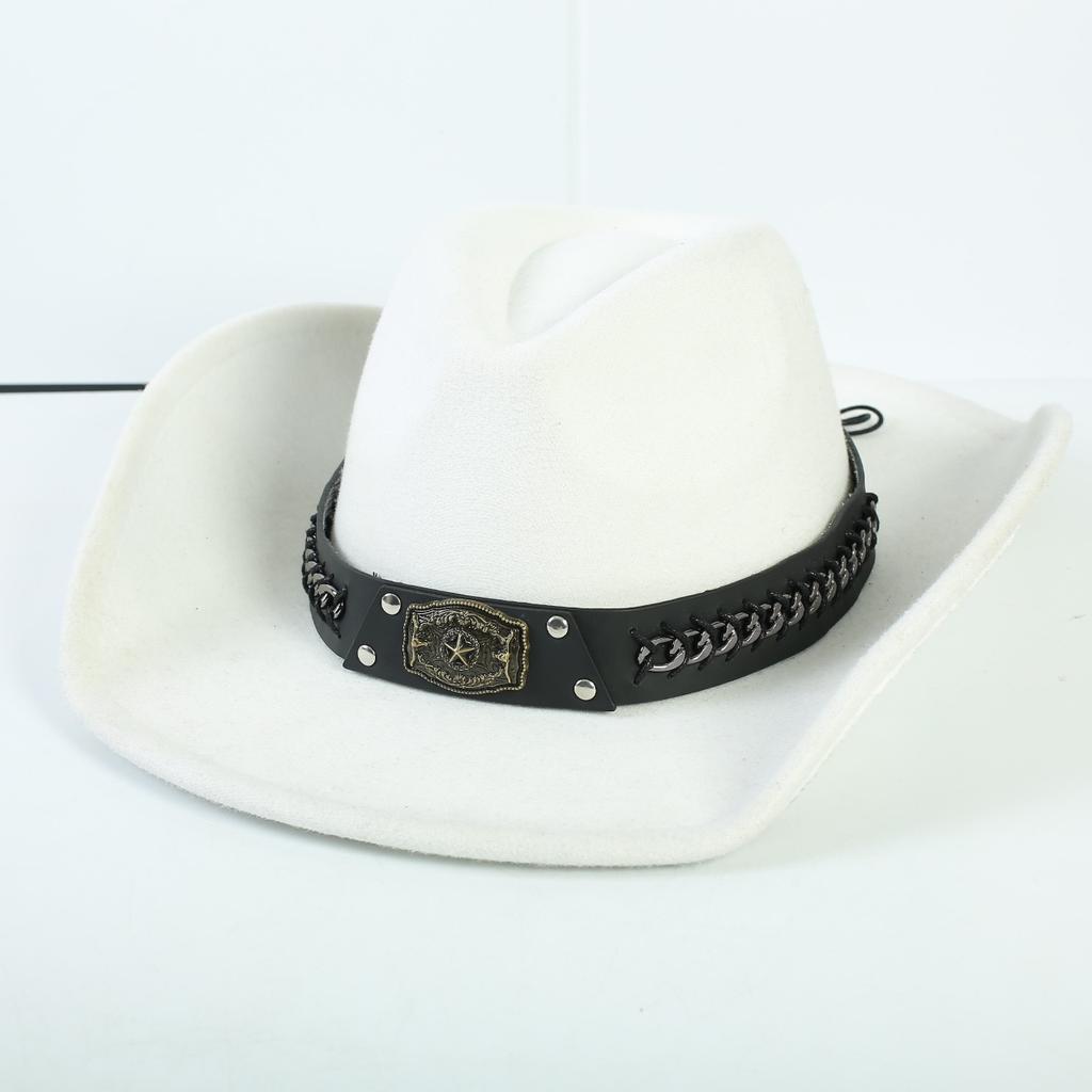 Popular European and American versatile fashion feng shui drop type right angle western cowboy hat, jazz hat, top hat