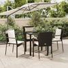VidaXL Garden Dining Furniture and Cushions 5pcs Black Wicker 3185108