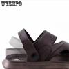WTEMPO Sandale de vară pentru bărbați, fund gros, fund moale, tobogane casual, papuci de interior antiderapante, pantofi de drumeție la modă, pantofi de plajă, în aer liber, la malul mării