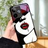 Für Realme GT7 5G Hülle Luxus Malerei Cover Gehärtetes Glas Handyhülle Für Realme GT 7 Fundas Harte PC Stoßfeste Schale Bumper