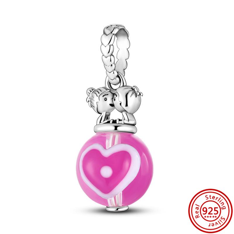 S925 Silver Shining Stars Eagle Ship Boat Anchor Mermaid Couple Sweet Pendant Beads Fit Original  Charms Bracelet Jewelry