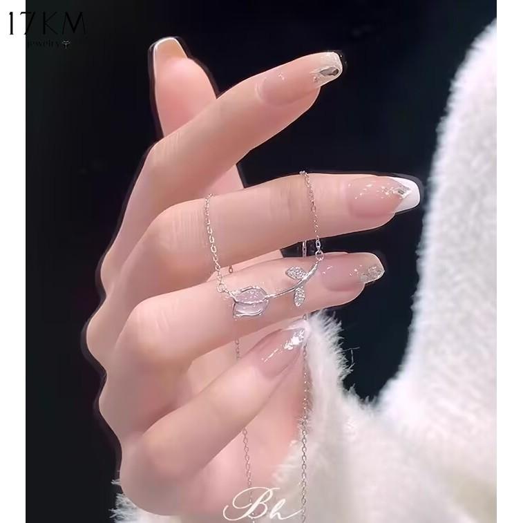 17KM Collares Sencillos de Plástico con Conchas para Mujer Elegante Cadena Choker de Cristal Colgante Accesorios Joyería