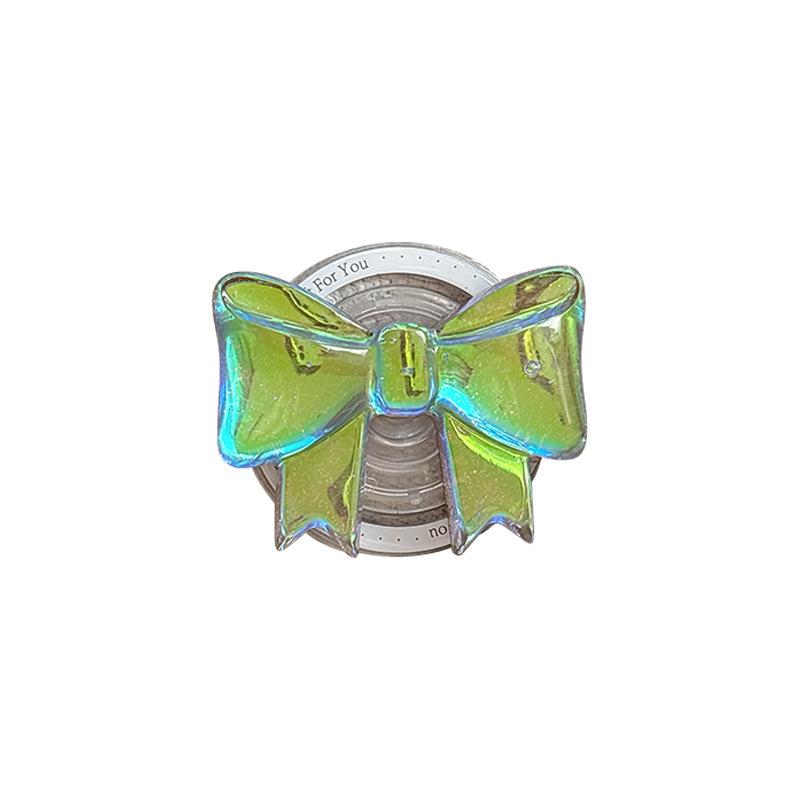 Wind Three-Dimensional Bow Decoration Internet Celebrity Mobile Phone Airbag Holder Magnetic Women'S Ring Original Gift