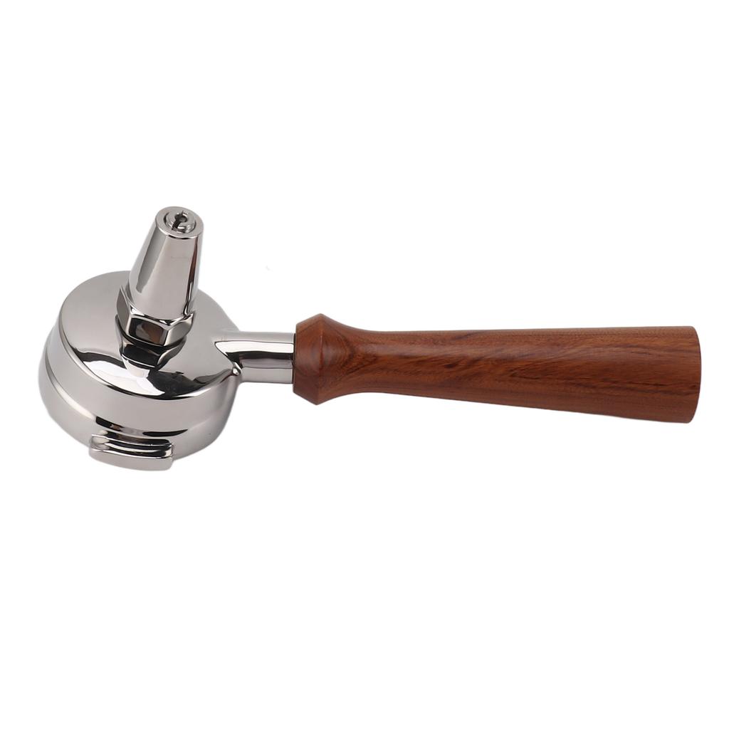 58mm Portafilter Stainless Steel Coffee Tea Portafilter Holder Single Spout Brewing Coffee Filter Wooden Handle Coffee Accessories