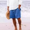 2023 Men's Hot-Selling Cotton Linen Drawstring Beach Shorts