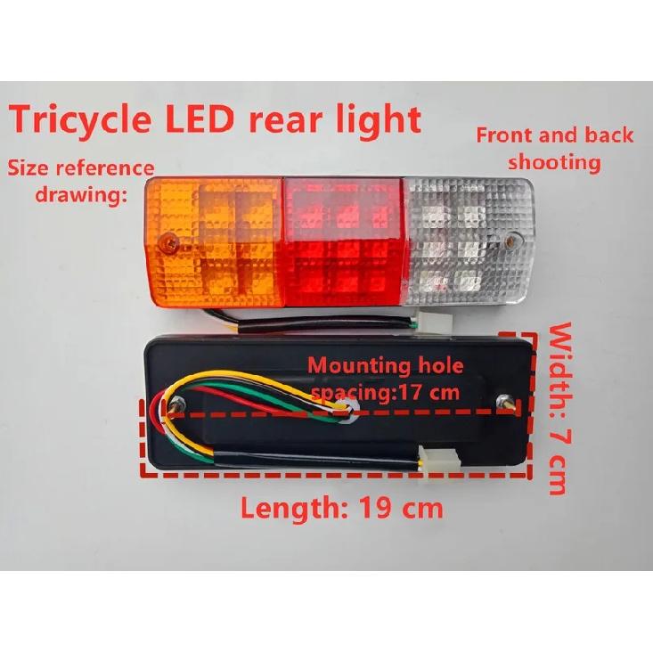 1/2PC 12-72V Car LED Tail Light Kits 12V 24V Rear Turn Signal Lamp For RV Camper Trailer Truck Stop Light Boat Lighting