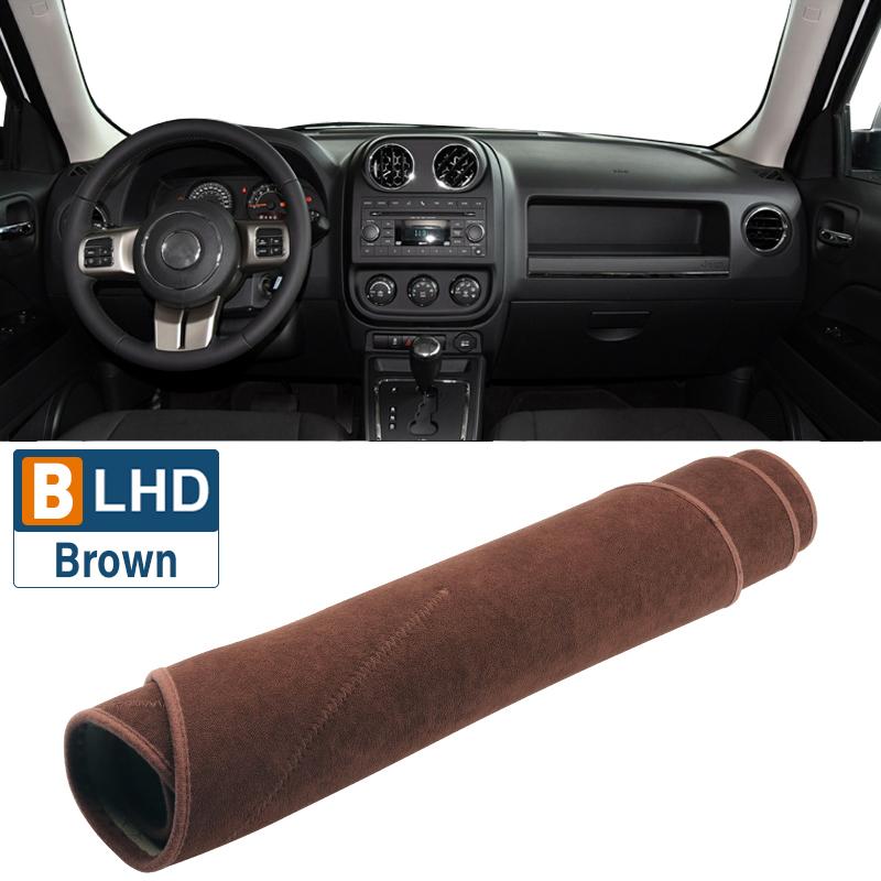 

Для Jeep Patriot 2007-2009 2010 2011 2012 2013 2014 2015 2016 Чехол на приборную панель автомобиля, защищающий от света, коврики с защитой от ультрафиолета, нескользящие коврики коричневый
