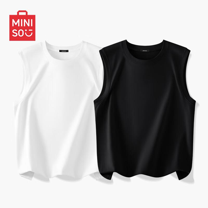 MINISO Мужской комплект из 2-х хлопковых майок без рукавов XL