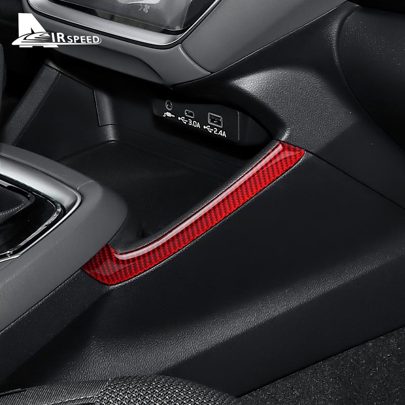 Real Soft Carbon Fiber Sticker For Subaru Crosstrek 2024 Impreza 2024 Car Wireless Charger Side Panel Interior Trim Accessories
