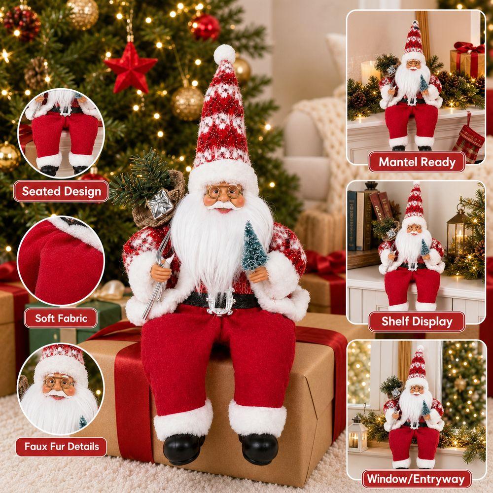 Window Display Decor Christmas Santa Doll 40cm Christmas Figurine  Christmas Home Decor