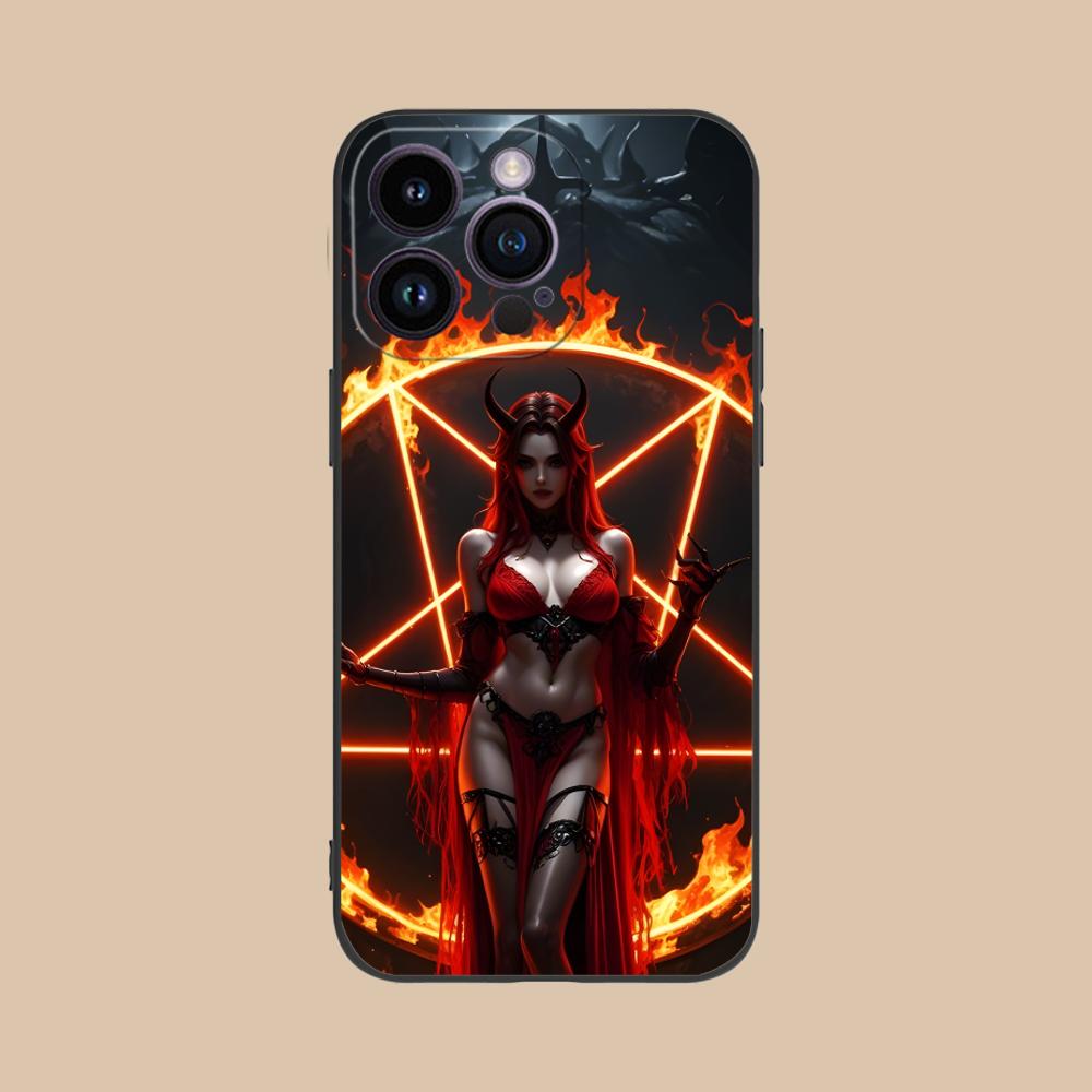 Dark Goddess Lilith Phone Case for iPhone 17 16 15 14 13 12 11 X XR XS 8 7 Air Pro Max Plus Mini Soft TPU Shockproof Cover