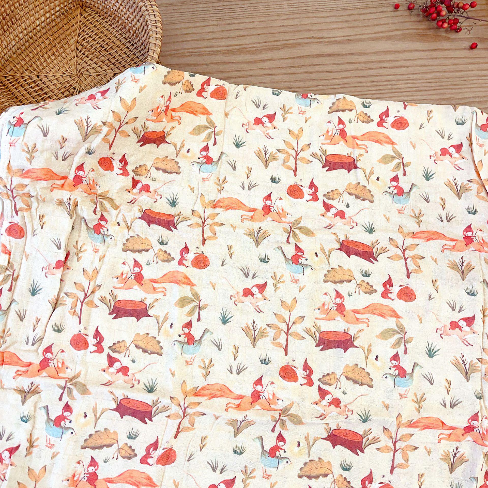 Детское одеяло-пеленка из бамбукового хлопка - Тонкая пеленка для новорожденных на весну/лето