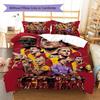 Comic Style Football Team Celebration Print Duvet Cover Set, 3Pcs Sports Bedding Set with 2 Pillowcases for Bedroom