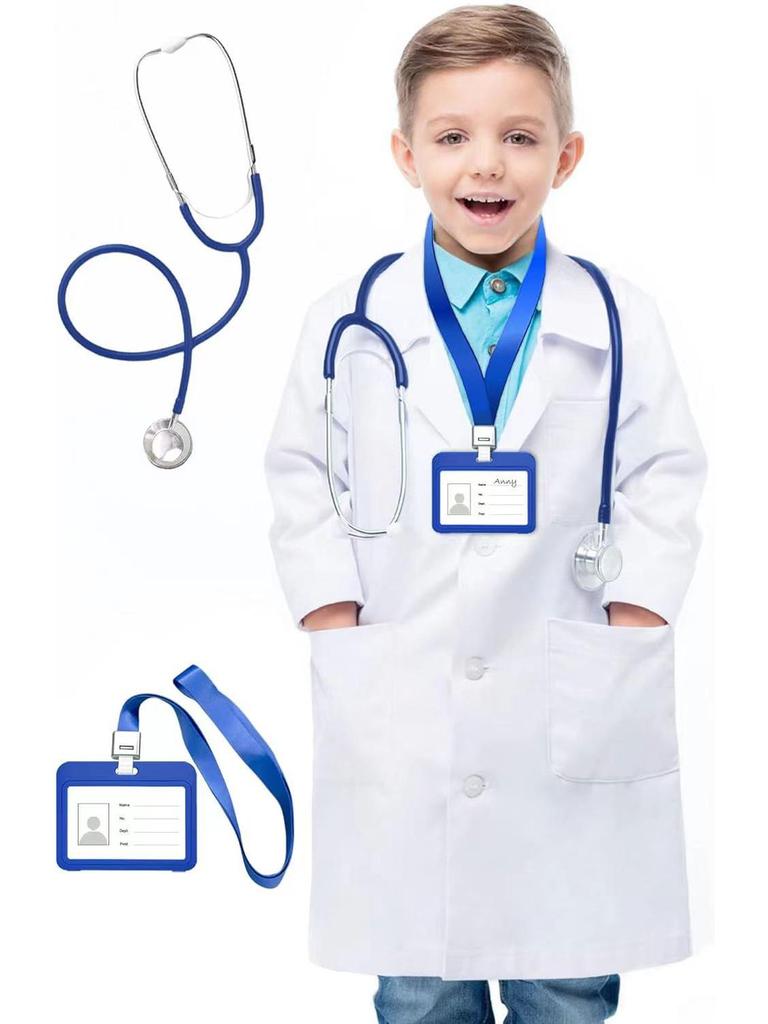 Kids' Doctor Lab Coat & Costume for Dress-Up Play