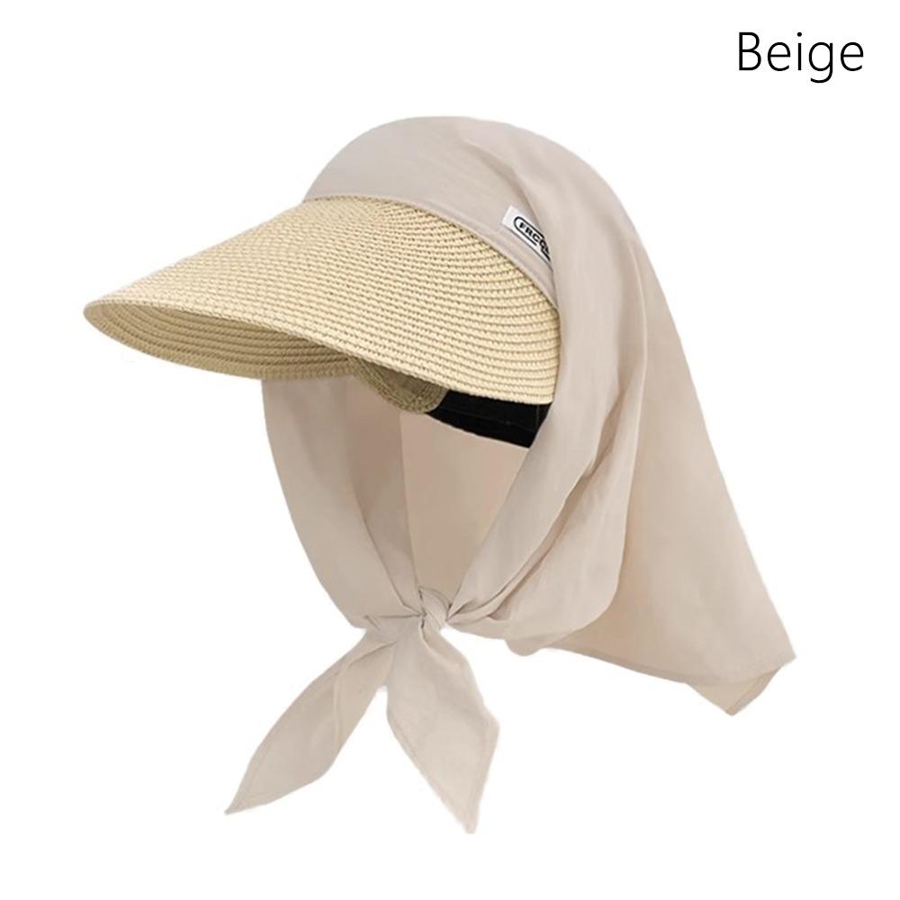 

Retro Headscarf Hat Sweet Loli Quick Drying Peaked Cap UV Protection Adjustable Baseball Cap Outdoor Seaside Vacation бежевий