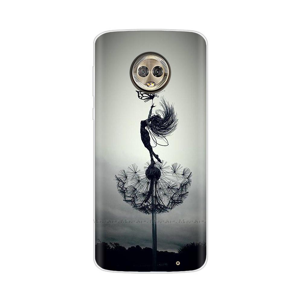 For Moto G6 Play Case TPU Soft Paint Animal Silicone Clear Cover for Motorola Moto G6 Play Plus G6Play Cases Protective Shell