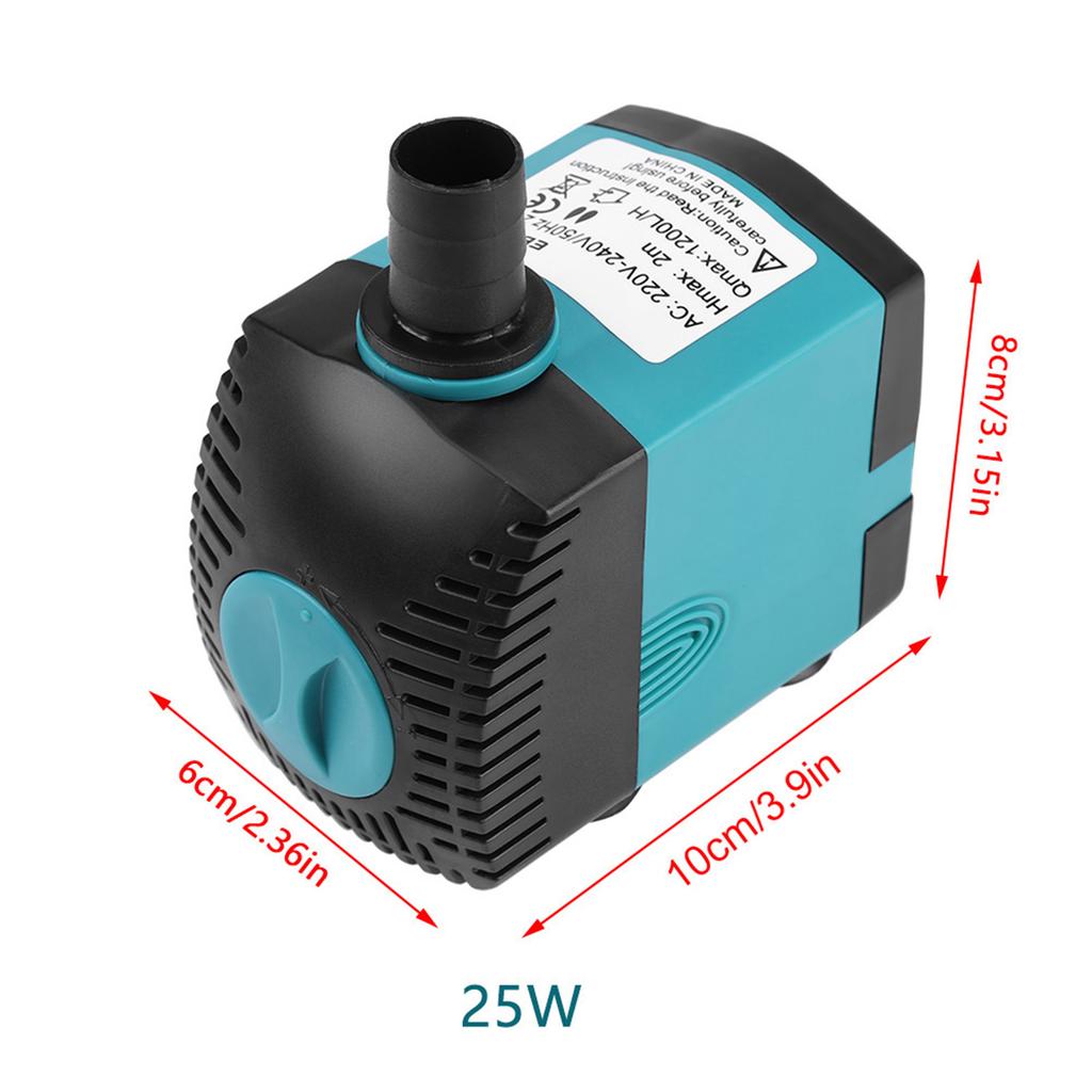 Ultra Leise Tauchwasserpumpe Fischteich Aquarium Tank Springbrunnen 25w