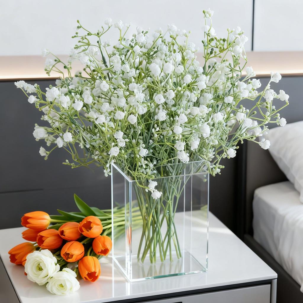 Artificial Flower Plants Gypsophila Festival Wedding Bridal Bouquet Home Room Table Outdoor Fake Vase Garden Diy Gift Prop Decor